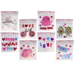 72 Wholesale Gel Sticker Valentine 8ast Val Pbh