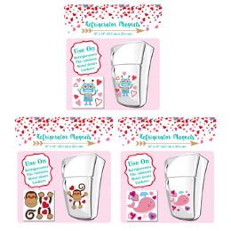 24 Cases Magnet Valentine Jumbo Cutout 3asst Styles Val Pb/insert10 X 10in - Refrigerator Magnets