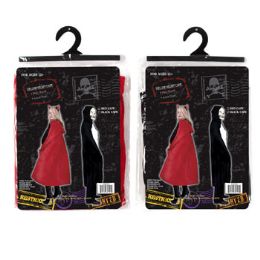 18 Cases Cape Hooded Velvet Adult 44in Red Or Black Polyester Pvc Bag/insert Card W/hanger - Costumes & Accessories