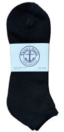 72 Pairs Yacht & Smith Men's King Size Cotton No Show Ankle Socks Size 13-16 Black Bulk Pack - Big And Tall Mens Ankle Socks