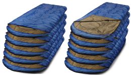20 Pieces Yacht & Smith Temperature Rated 72x30 Sleeping Bag Solid Blue - Sleep Gear