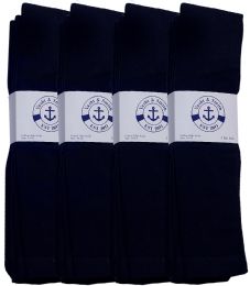 120 Wholesale Yacht & Smith Men's Navy Cotton Terry Tube Socks,30 Inch Long Athletic Tube Socks, Size 10-13