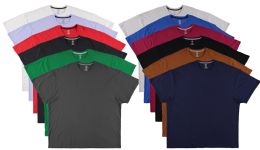 48 Wholesale Yacht & Smith Mens Soft Cotton T Shirt Assorted Colors Size 3xl