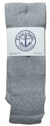 72 Wholesale Yacht & Smith Men's Cotton Tube Socks, Referee Style, Size 10-13 Solid Gray