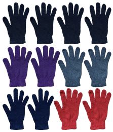 60 Pairs Yacht & Smith Kids Warm Winter Colorful Magic Stretch Gloves Ages 2-8 Bulk Pack - Kids Winter Gloves