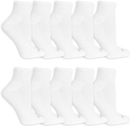 360 Pairs Fruit Of The Loom Women's Everyday Soft Cushioned Ankle Socks White - Womens Crew Sock
