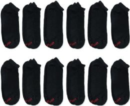 3600 Wholesale Hanes Mens Black Low Cut Ankle Socks Size 10-13 Shoe Size 6-12