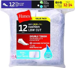 3600 Wholesale Hanes King Size Mens White Low Cut Ankle Sock Size 13-15 Shoe Size 12-14