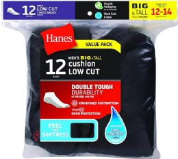 3600 Wholesale Hanes King Size Mens Black Low Cut Ankle Sock Size 13-15 Shoe Size 12-14