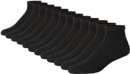 3600 Wholesale Hanes King Size Mens Black Ankle Sock Size 13-15 Shoe Size 12-14