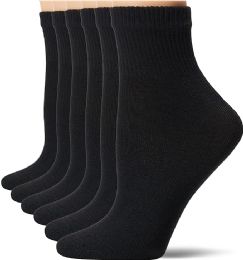 720 Pairs Hanes Woman Black Quarter Ankle Socks Queen Size 8-12 - Womens Ankle Sock