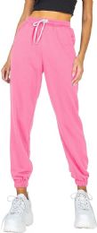 144 Pieces Womens Fleece Lined 3 Pocket Jogger Pale Pink Size X-Large - Womens Sweatpants For Donation