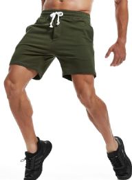 Wholesale Footwear Mens Cotton Fleece 3 Pocket Shorts Army Green Size Small