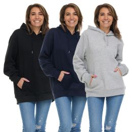 36 Pieces Womens Cotton Over Sized Hoodie Assorted Colors Size 2XL - Women's Hoodies And Sweatshirts