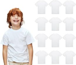 504 Pieces Kids Youth Cotton White T Shirts Assorted Sizes XS-xl - Boys T Shirts