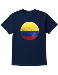 60 Pieces Unisex Cotton Soccer Printed T Shirt Colombia Soccer Printed Tee Size Large - Event Apparel