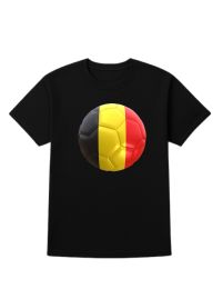 24 Pieces Unisex Cotton Soccer Printed T Shirt Belgium Soccer Printed Tee Size Small - Soccer Team Tees