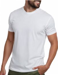432 Pieces of Mens Cotton Crew Neck Undershirt Assorted Sizes M To 2x White