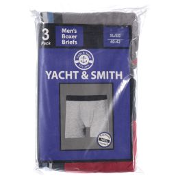 720 Pieces Yacht & Smith Mens Cotton Boxer Brief Underwear Size M - Men's Underwear For Donation
