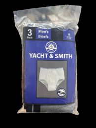 288 Pieces Yacht And Smith Mens Cotton Brief Size Large Assorted Colors - Mens Underwear