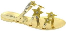 12 Wholesale Sandals For Women In Gold Size 6-10