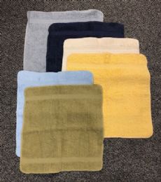24 Wholesale Silver Grey Colored Durable Wash Cloth