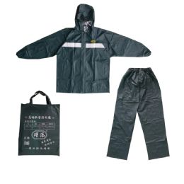 12 Pieces Size Xxxlarge Green Black Raincoat Set - Umbrellas & Rain Gear