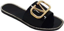 12 Wholesale Sandals For Women In Black Size 6-10