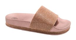 12 Wholesale Slippers For Women In Gold Size 6-10