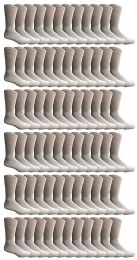 Yacht & Smith Women's Cotton Terry Cushioned Athletic White Crew Socks