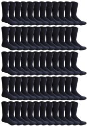 Yacht & Smith Men's Cotton Terry Cushioned King Size Crew Socks