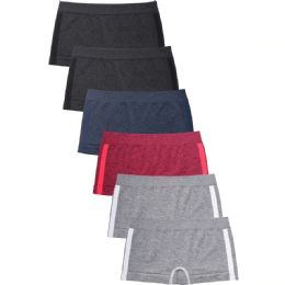 432 Wholesale Sofra Girl 's Seamless Sports Boyshorts Assorted Color Size Assorted