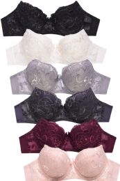 288 Pieces Sofra Ladies Full Cup Lace Bra Cup C - Womens Bras And Bra Sets