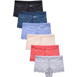 216 Pieces Sofra Ladies Lace Hipster Panty Size XL - Womens Panties & Underwear