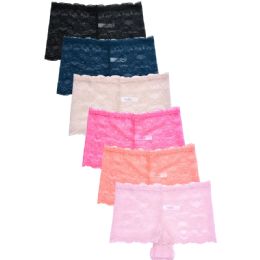 216 Pieces Sofra Ladies Lace Hipster Panty Size Medium - Womens Panties & Underwear