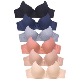 288 Pieces Sofra Ladies Plain Cotton Bra Cup C - Womens Bras And Bra Sets