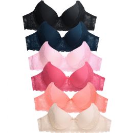 288 Pieces Sofra Ladies Plain/lace Bra Cup C - Womens Bras And Bra Sets