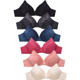 288 Pieces Sofra Ladies Plain/lace No Wirebra C Cup - Womens Bras And Bra Sets