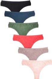 432 Pieces Sofra Ladies Seamless Thong Panty - Womens Charity Clothing for The Homeless