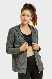 24 of Sofra Ladies Single Jersey ZiP-Up Hoodie Jacket