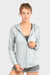 24 of Sofra Ladies Single Jersey ZiP-Up Hoodie Jacket