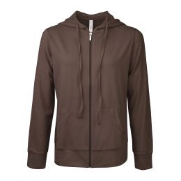 12 Pieces Sofra Ladies Single Jersey ZiP-Up Hoodie Jacket Large - Women's Hoodies And Sweatshirts