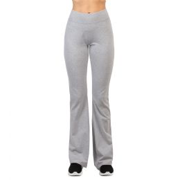 36 Pieces Sofra Ladies Yoga Pants Heather Grey XLarge - Women's Active Wear Bottoms