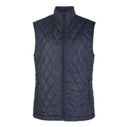 24 Wholesale Sofra Womens Diamond Quilted Puffer Vest Color Navy Size M