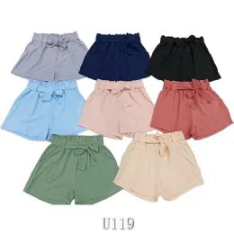 24 Wholesale Solid Pattern Rayon Shorts Size L