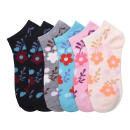 432 Pairs Women Ankle Socks Assorted Print Spark Spandex -9-11 - Womens Ankle Sock
