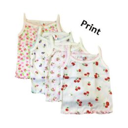 216 Pieces Strawberry Girl Infant Spaghetti Strap Singlet 0-9 Months In Pastel - Girls Tank Tops and Tee Shirts