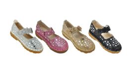 18 Pairs Toddlers Shoes Color Silver - Girls Shoes