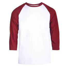 30 Pieces Top Pro Men's 3/4 Sleeve Baseball Tee Size L - Mens T-Shirts