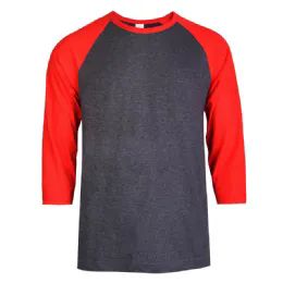 30 Pieces Top Pro Men's 3/4 Sleeve Baseball Tee Size xl - Mens T-Shirts